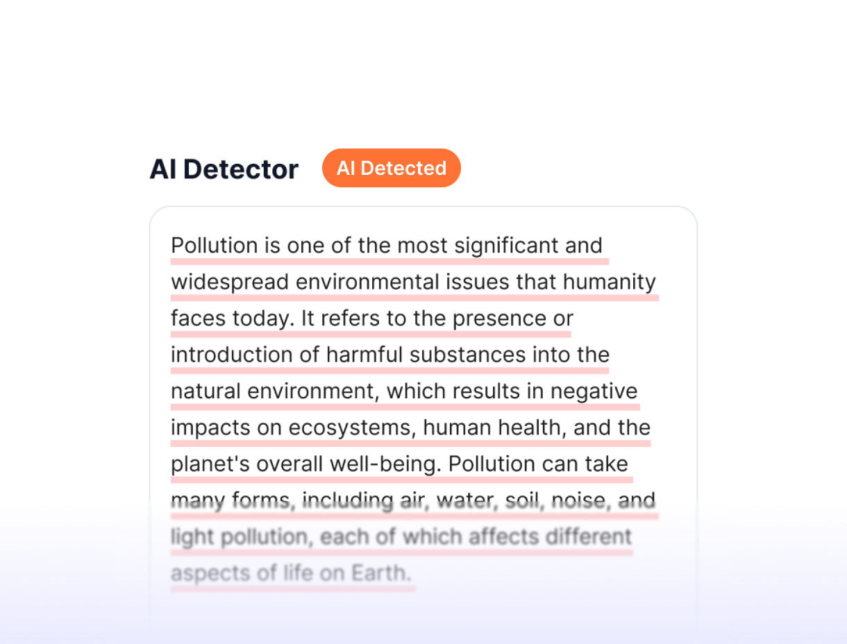 AI Detector interface