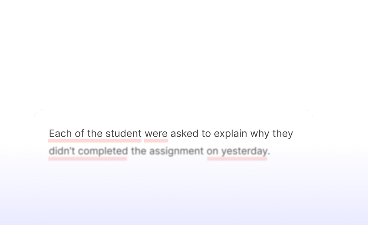 Grammar correction
